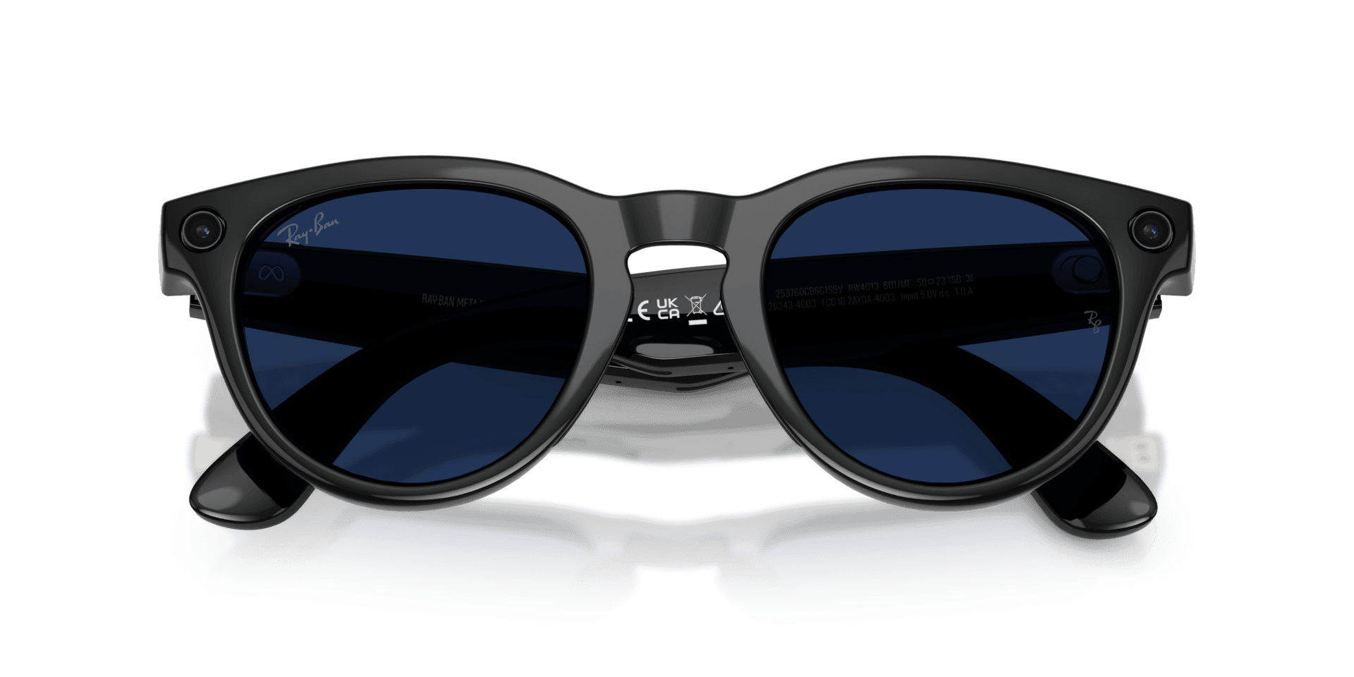 Ray-Ban | Meta Headliner Shiny Black - Gen 2 | Phantos | Black | Clear/Sapphire
