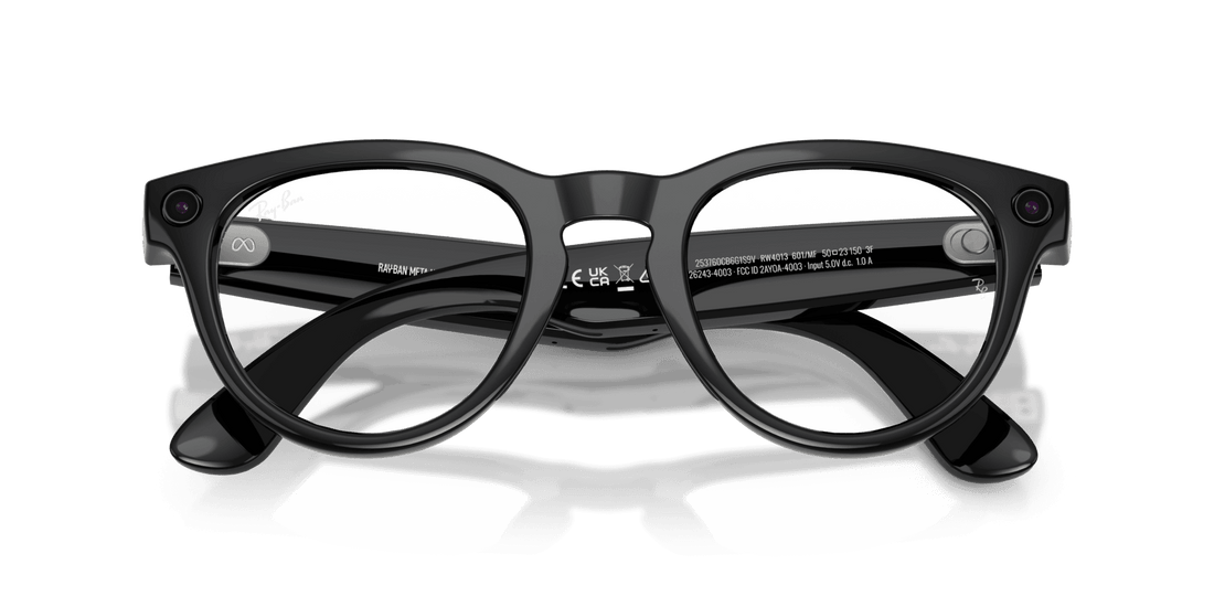 Ray-Ban | Meta Headliner Shiny Black - Gen 2 | Phantos | Black | Clear/Sapphire