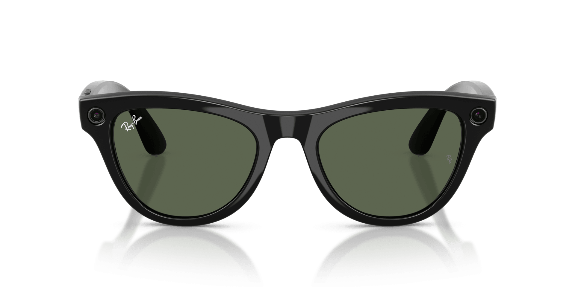 Ray-Ban | Meta Skyler Shiny Black - Gen 2 | Cat Eye | Black | Clear/Graphite Green