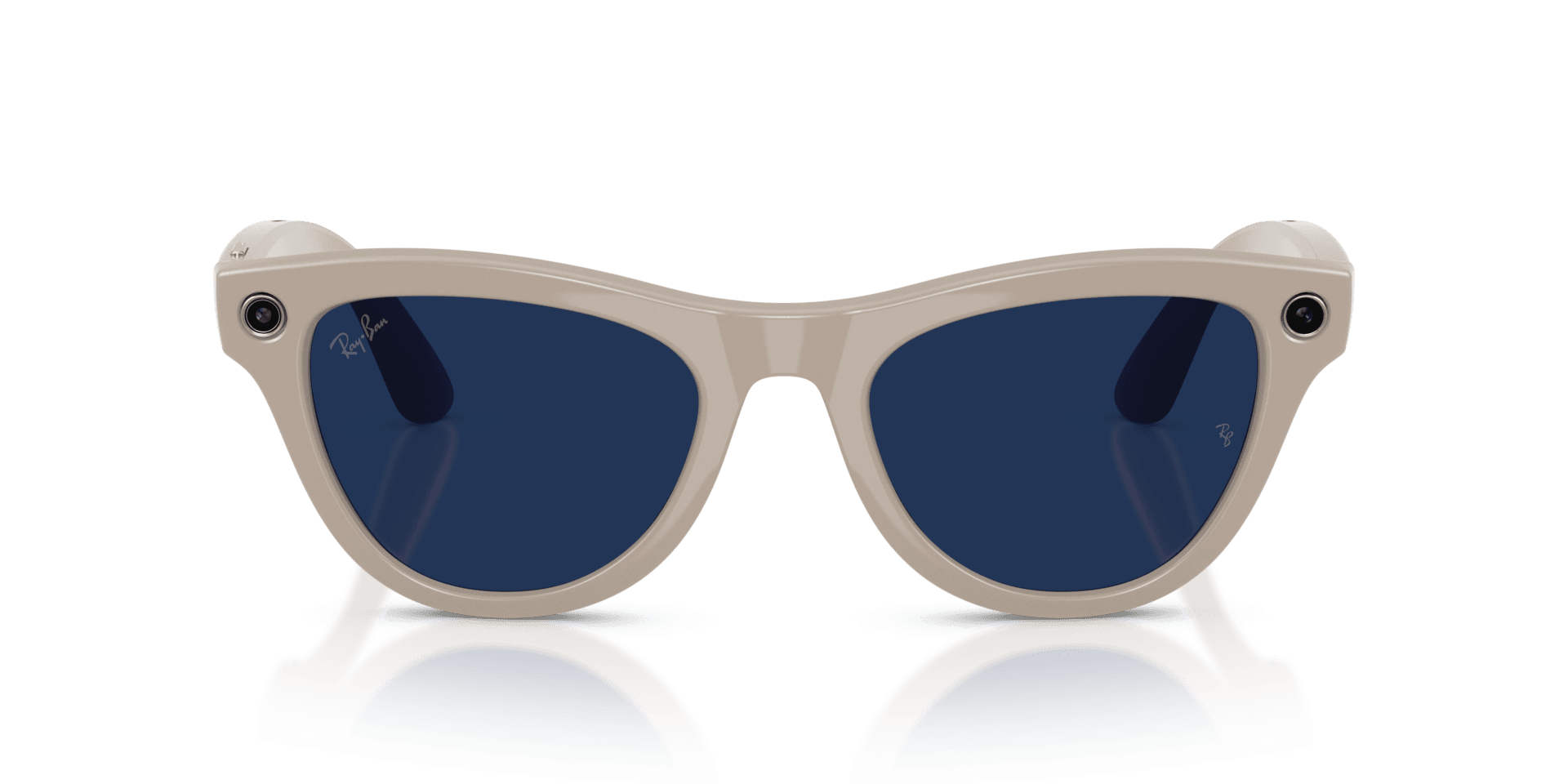 Ray-Ban | Meta Skyler Shiny Shiny Chalky Grey - Gen 2 | Cat Eye | Chalky Grey | Clear/Sapphire