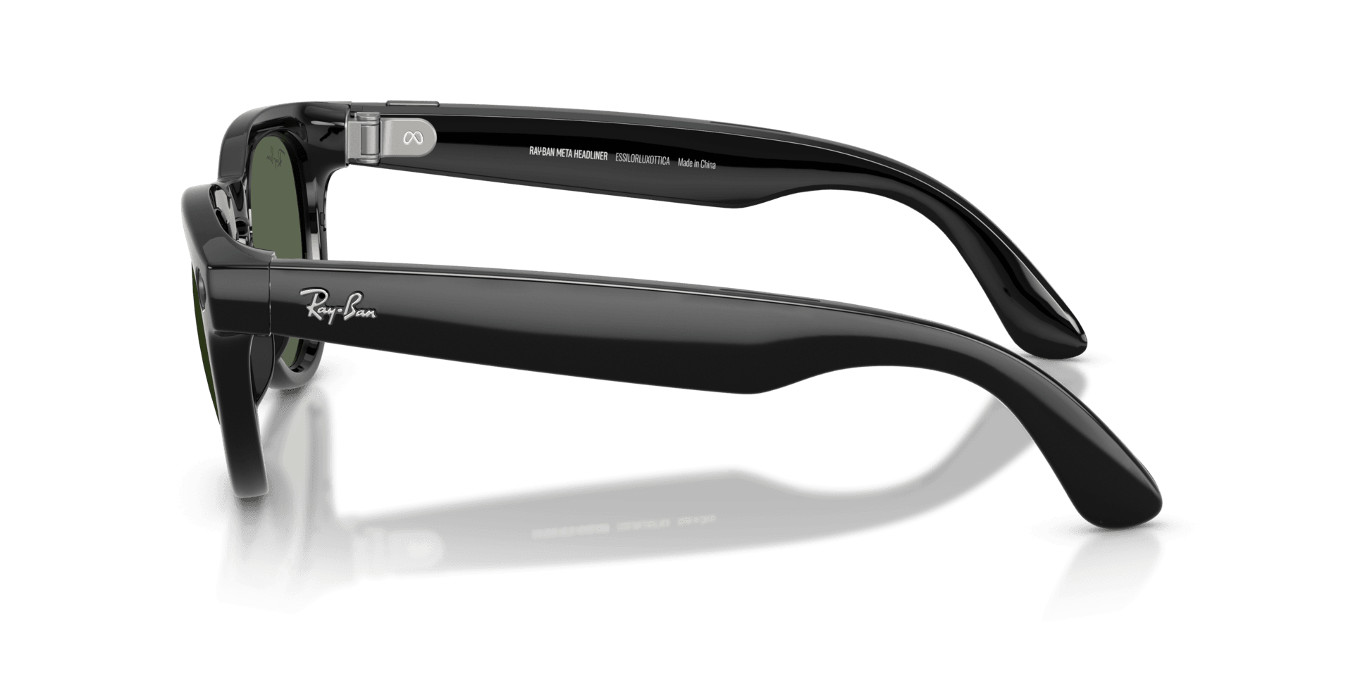 Ray-Ban | Meta Headliner Shiny Black - Gen 2 | Phantos | Black | G-15 Green