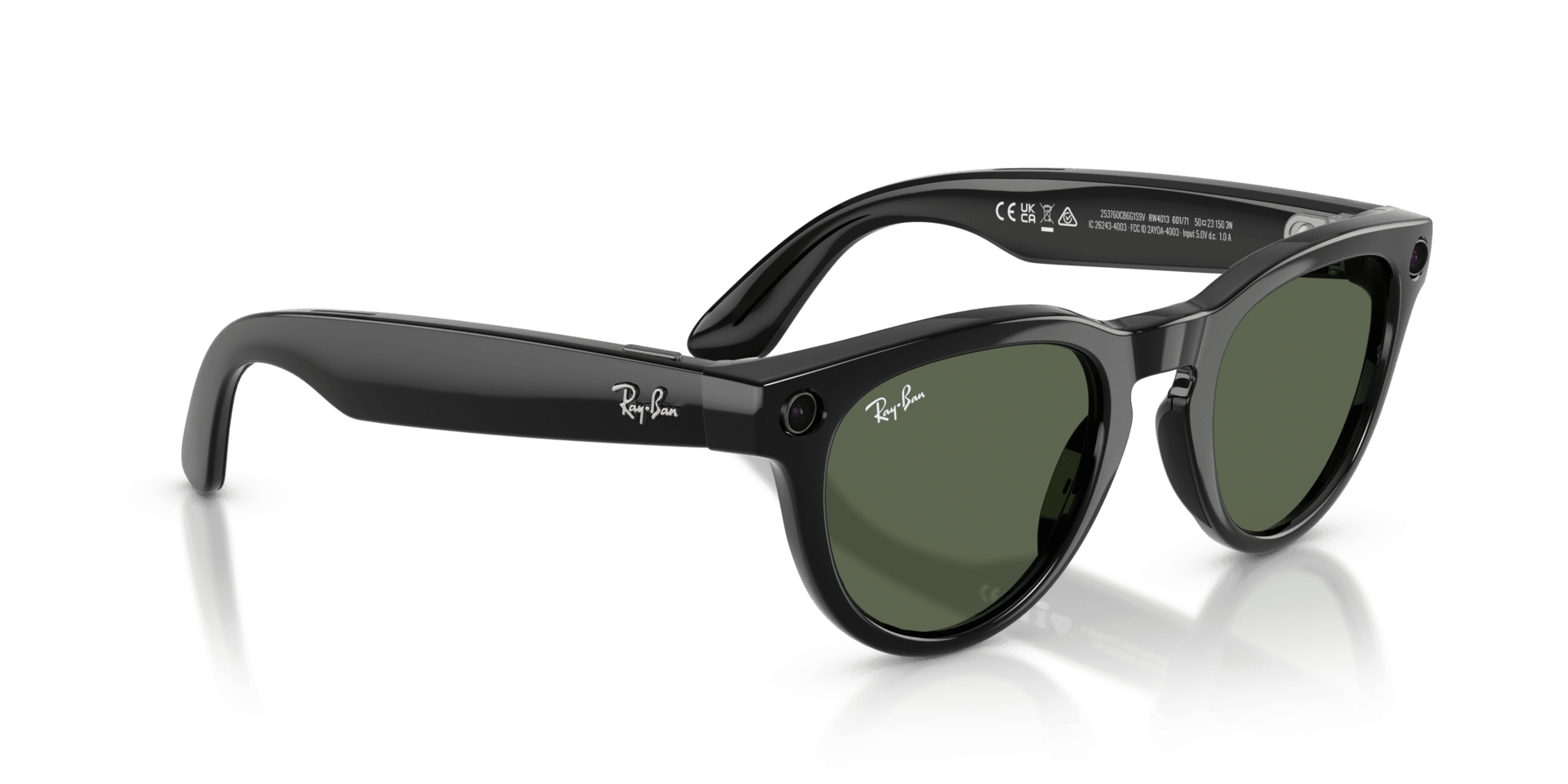 Ray-Ban | Meta Headliner Shiny Black - Gen 2 | Phantos | Black | G-15 Green