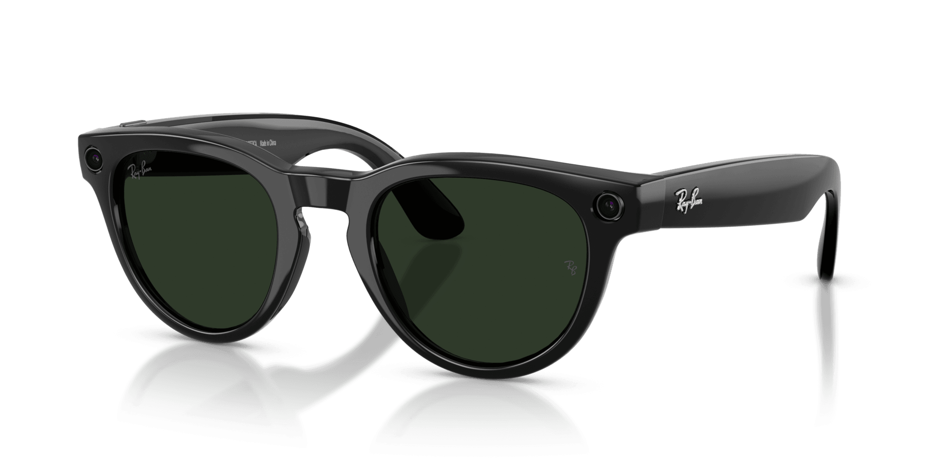 Ray-Ban | Meta Headliner Shiny Black - Gen 2 | Phantos | Black | Clear/Graphite Green