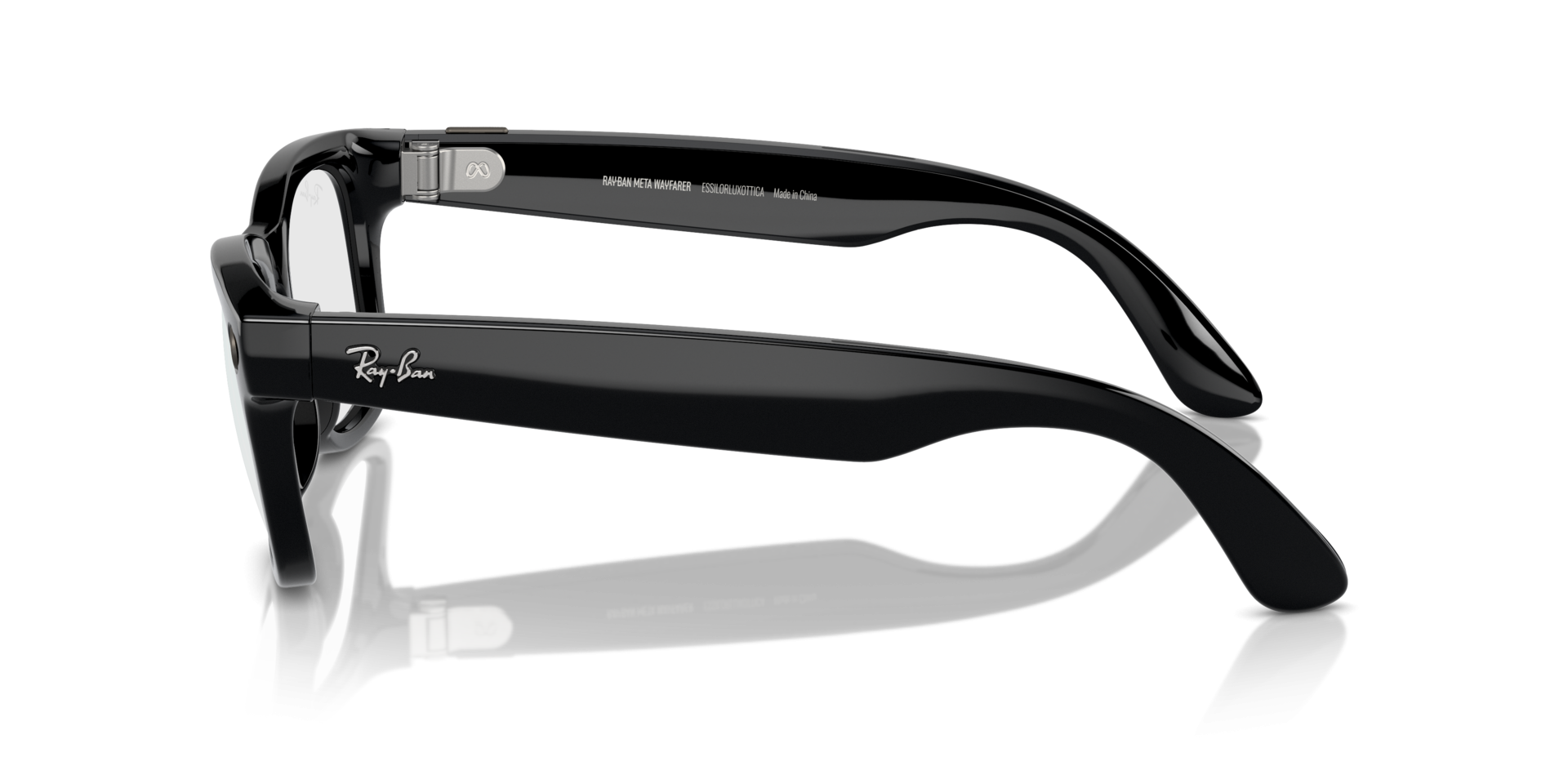 Ray-Ban | Meta Wayfarer Large Shiny Black - Gen 1 | Frame Color: Shiny Black | Lens Color: Clear