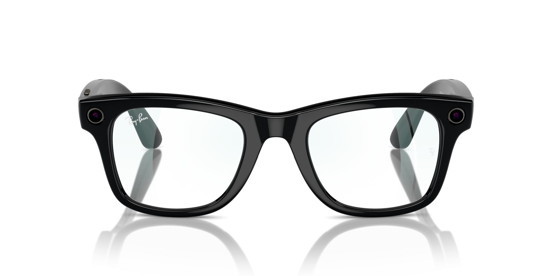 Ray-Ban | Meta Wayfarer Large Shiny Black - Gen 1 | Frame Color: Shiny Black | Lens Color: Clear