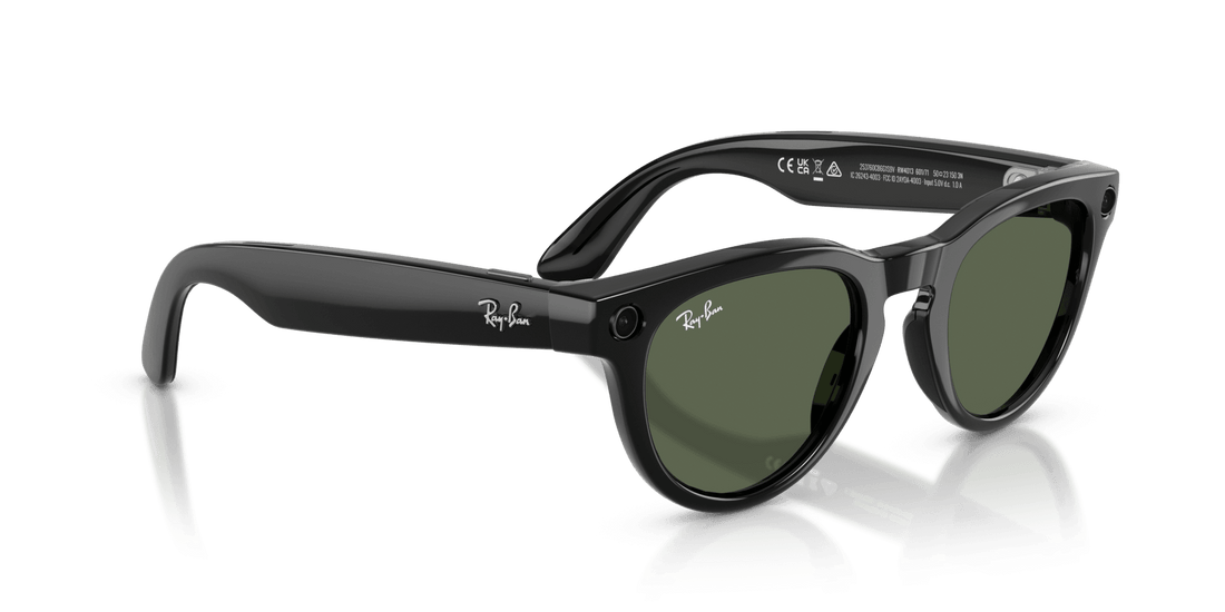 Ray-Ban | Meta Headliner Shiny Black - Gen 2 | Phantos | Black | Clear/Graphite Green