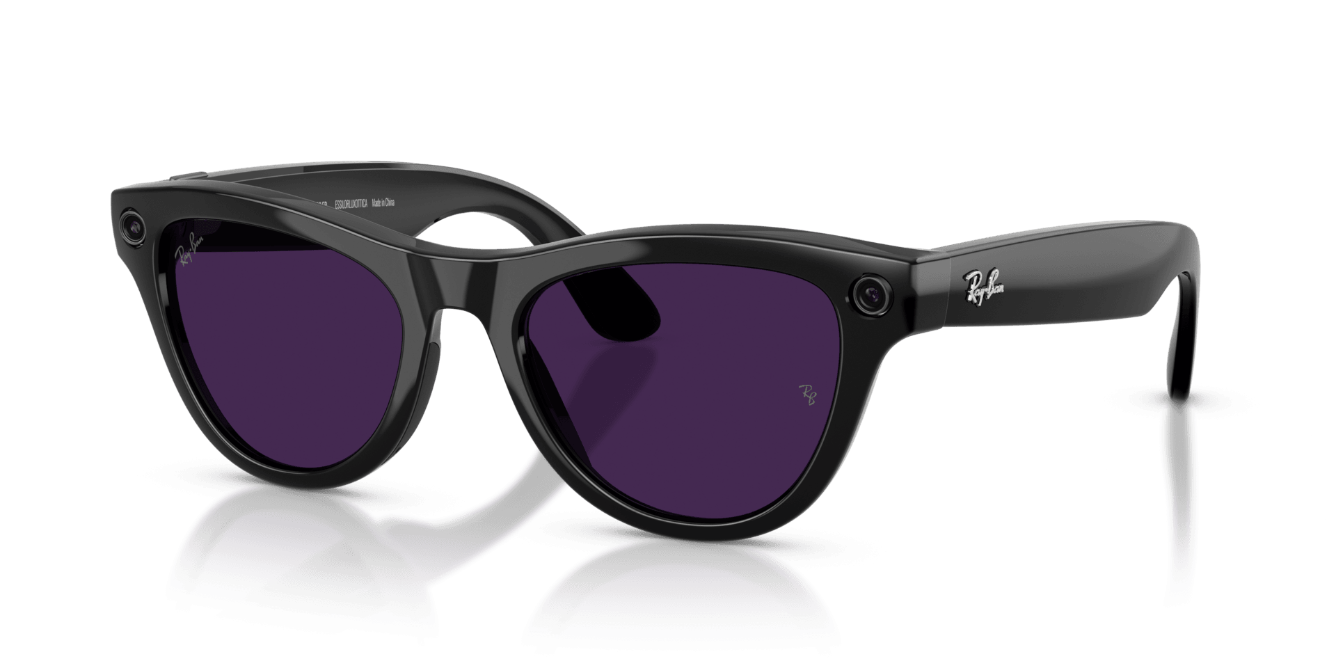 Ray-Ban | Meta Skyler Shiny Black - Gen 2 | Cat Eye | Black | Violet