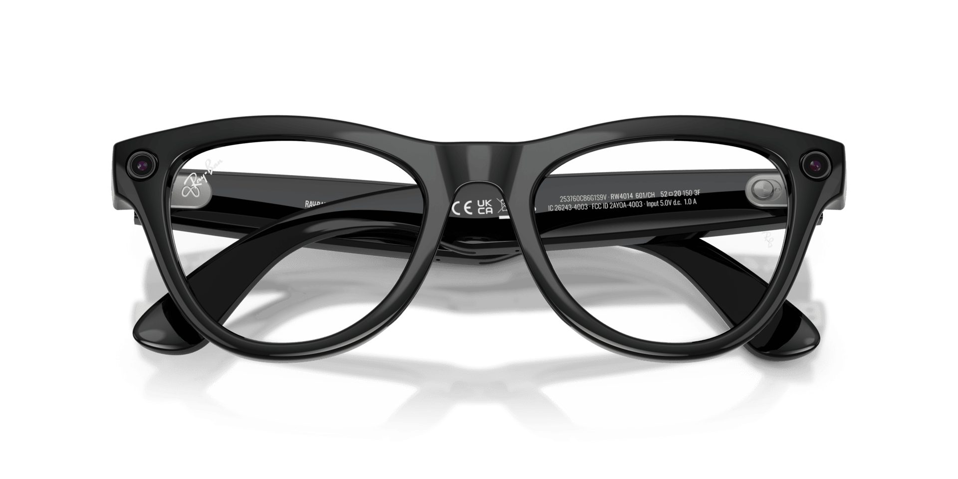 Ray-Ban | Meta Skyler Shiny Black - Gen 2 | Cat Eye | Black | Clear