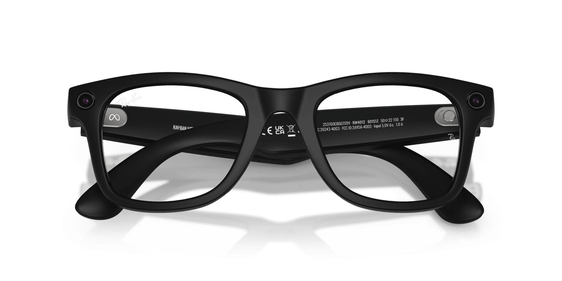 Ray-Ban | Meta Wayfarer Matte Black - Gen 2 | Square | Black | Clear/Grey