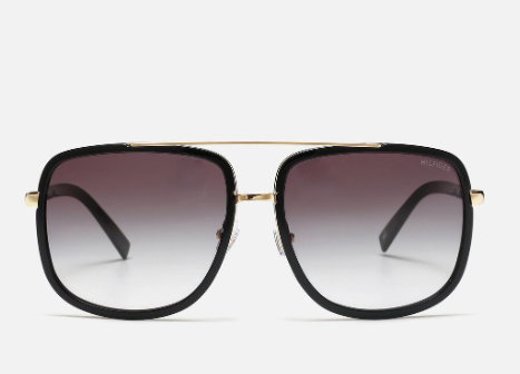 TOMMY HILFIGER Men Solid Square Sunglasses - TH2611C1BKBR59S