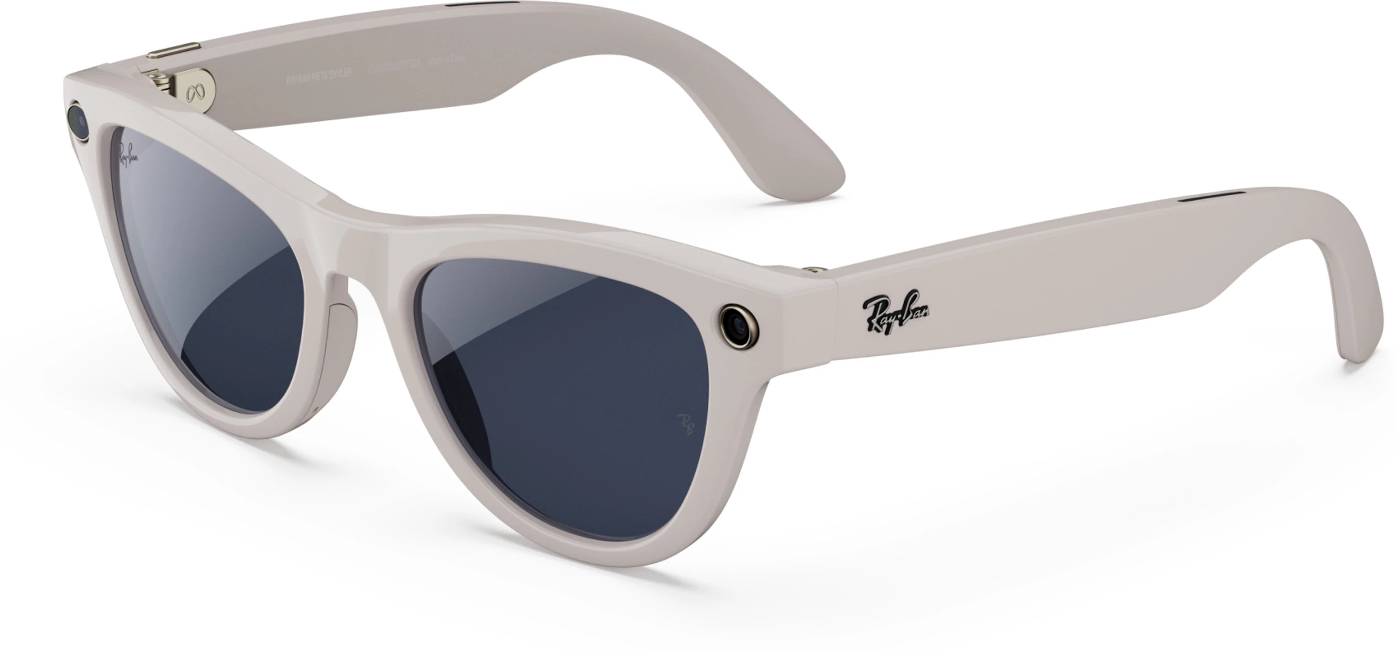 Ray-Ban | Meta Skyler Shiny Shiny Chalky Grey - Gen 2 | Cat Eye | Chalky Grey | Clear/Sapphire